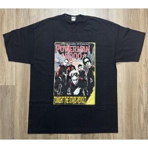 Vintage 1999 Powerman‎ 5000 Tonight The Stars Revolt Tour Band T Shirt Size XL